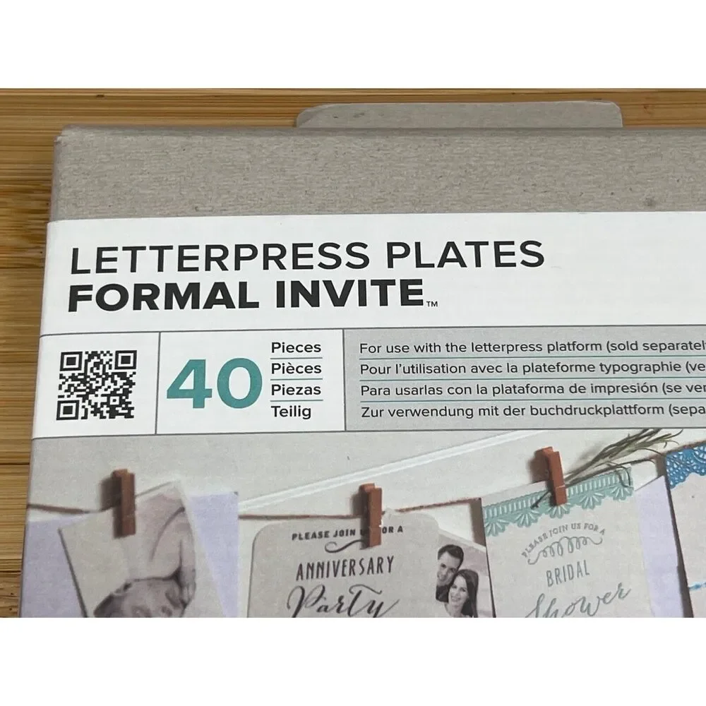 NIB Bundle of Letter Press Ink & Letter Press Plates Formal Invite Paper Crafts